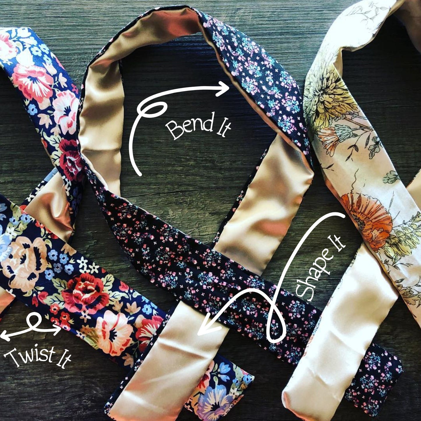 Bendable Satin Lined Headband